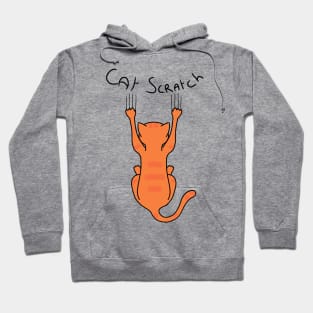 Cat Scratch. Red. Hoodie